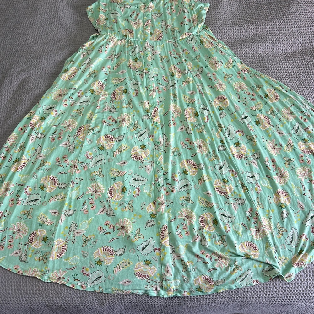 Torrid Green Floral Dress